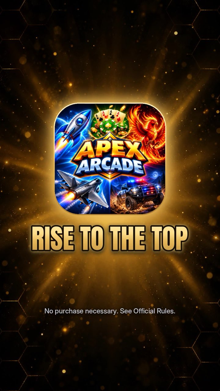 The ApexArcade app icon above the words Rise to the top